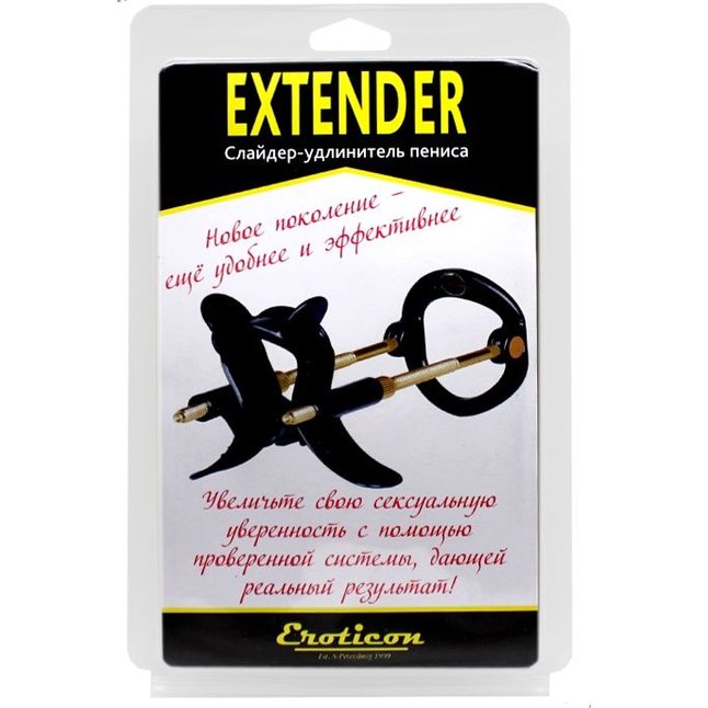 Черный удлинитель пениса Extender. Фотография 4.