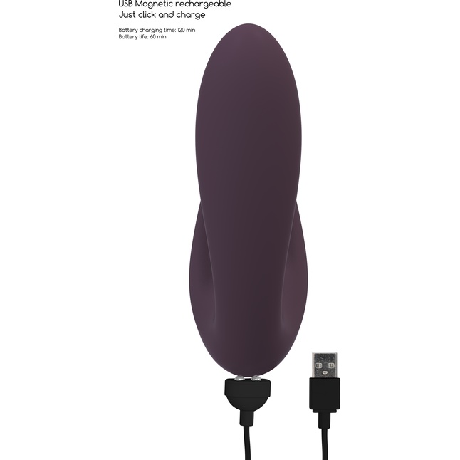 Фиолетовый вибратор для G-точки Irresistible Desirable с бесконтактной клиторальной стимуляцией. Фотография 4.