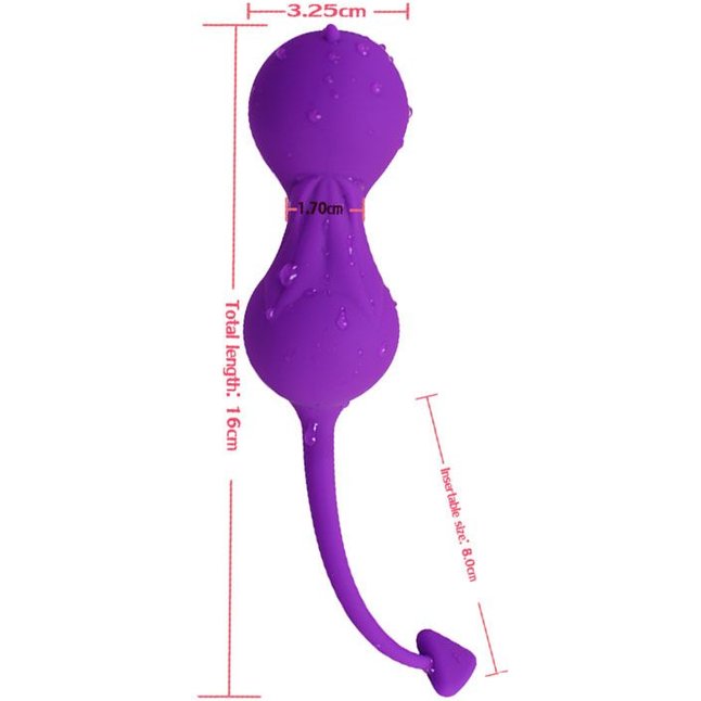 Фиолетовые вагинальные шарики в виде дьяволенка. Фотография 2.