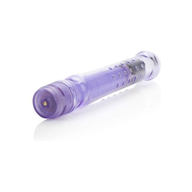 Фиолетовый вибратор LED Glider с подсветкой - 16,5 см - Lighted Shimmers. Фотография 3.