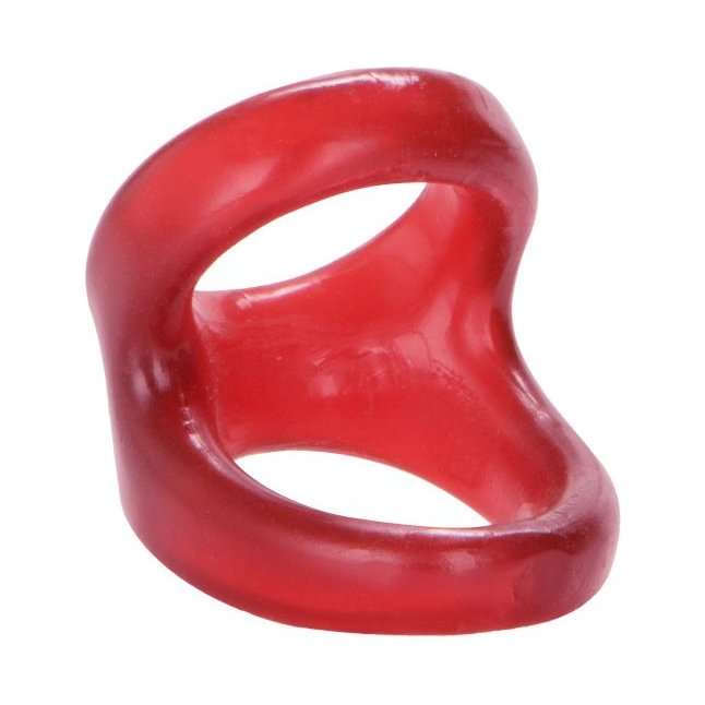 Красное эрекционное кольцо с подхватом COLT Snug Tugger - Colt