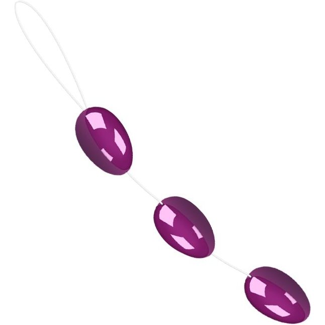 Фиолетовые анальные шарики на связке. Фотография 2.