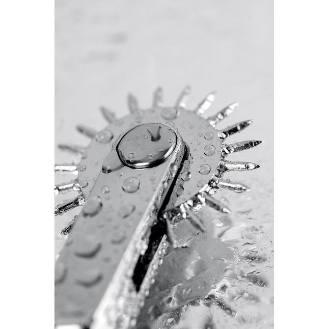 Серебристое колесо Вартенберга с ребристой ручкой - Metal. Фотография 8.