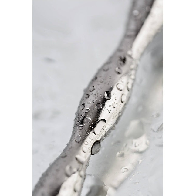 Серебристый уретральный плаг-косичка с двумя кольцами - Metal. Фотография 7.