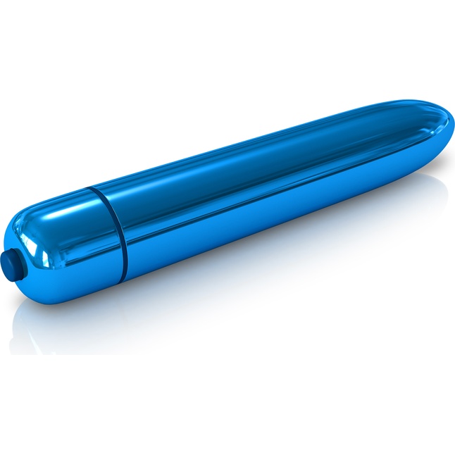 Голубая гладкая вибропуля Rocket Bullet - 8,9 см - Classix. Фотография 2.