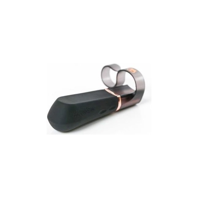 Черный вибромассажер-насадка на пальчик DiGiT - 9 см