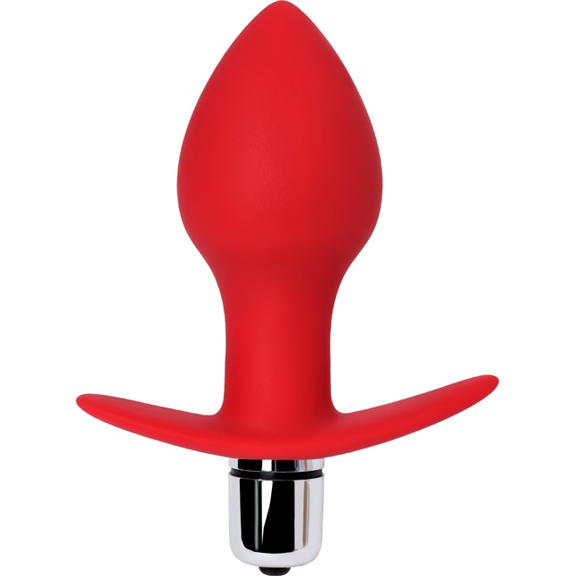 Красная анальная вибровтулка Glam - 9,7 см - ToDo