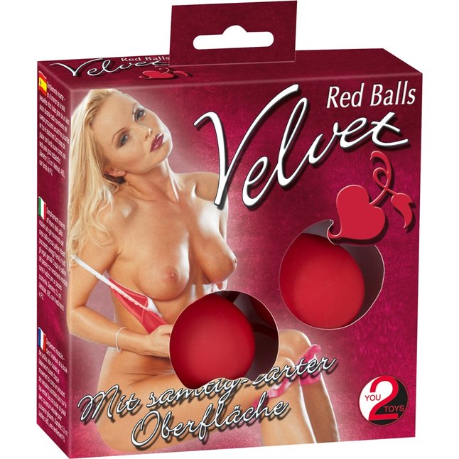 Красные вагинальные шарики Velvet Red Balls - You2Toys. Фотография 3.
