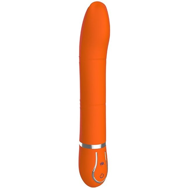 Оранжевый вибратор CRYSTAL CURIOSITY - 22 см - Good Vibes