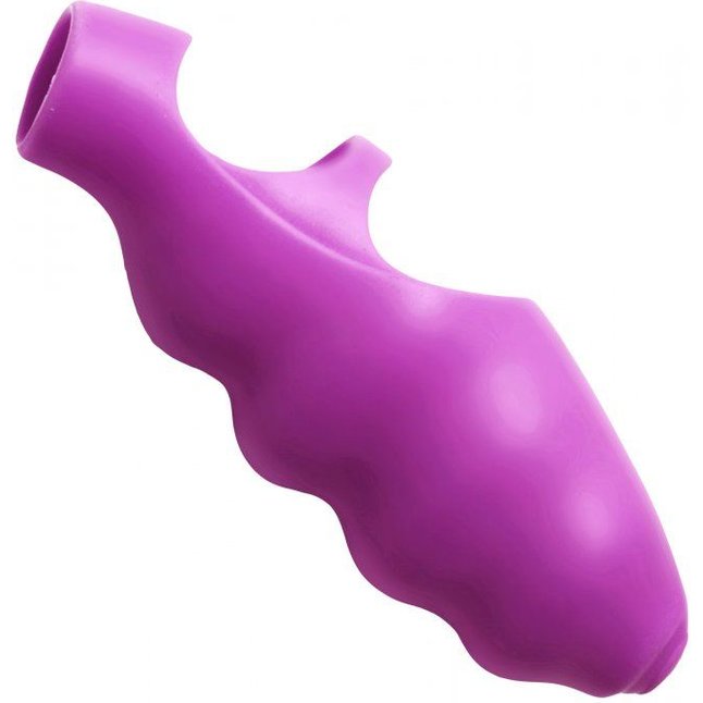 Фиолетовая насадка на палец Finger Bang-her Vibe с вибрацией - Frisky