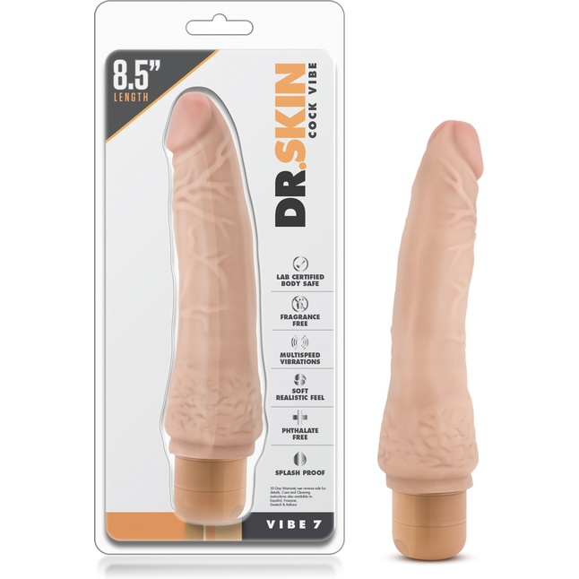 Телесный вибратор Cock Vibe 7 - 21,6 см. - Dr. Skin. Фотография 6.