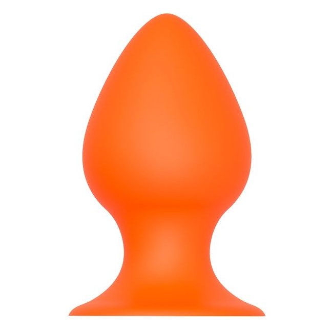 Оранжевая анальная пробка PLUG WITH SUCTION CUP - 7,7 см - Bootyful