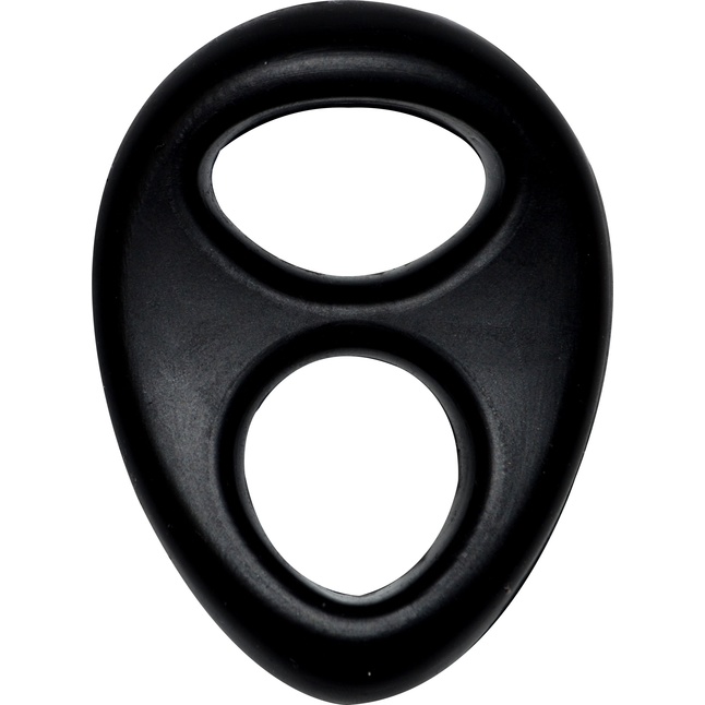 Черное эрекционное кольцо на пенис RINGS LIQUID SILICONE - Lit-Up