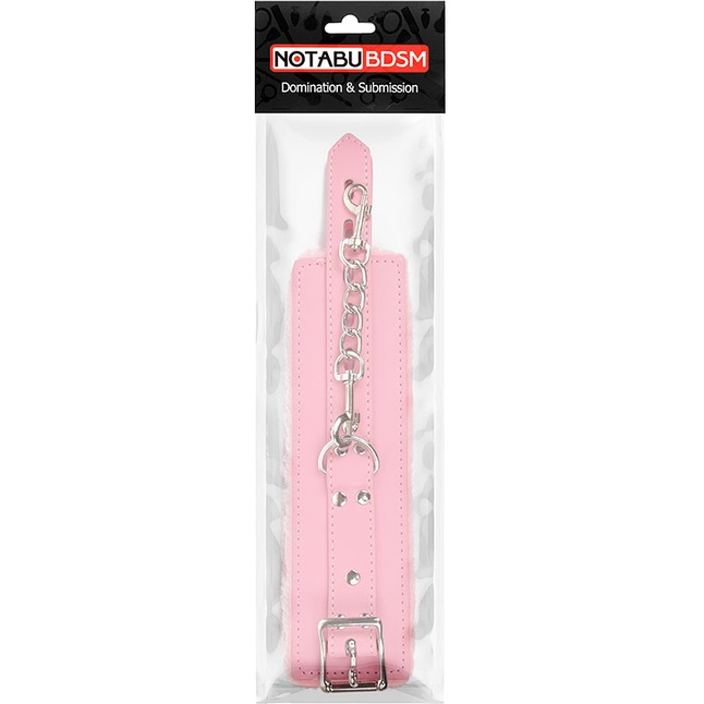 Розовые мягкие наручники на регулируемых ремешках. Фотография 3.