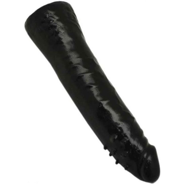Черный гнущийся фаллоимитатор REALISTIC - 18,5 см. Фотография 7.