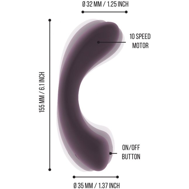 Фиолетовый гнущийся вибратор Olivia - 15,6 см - Jil. Фотография 4.