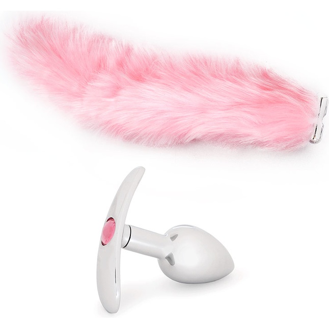 Розовый игровой набор: ободок с ушками и анальная пробка с хвостиком - NOTABU. Фотография 2.