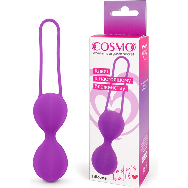 Фиолетовые вагинальные шарики на силиконовом шнурке. Фотография 2.
