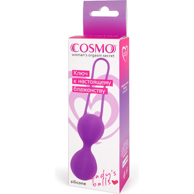 Фиолетовые вагинальные шарики на силиконовом шнурке. Фотография 3.