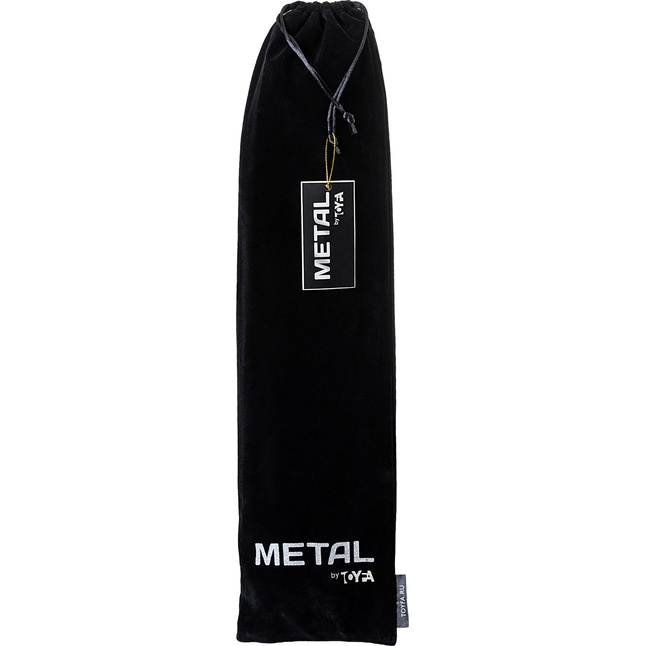 Серебристая металлическая анальная втулка с хвостом чернобурой лисы - размер S - Metal. Фотография 6.
