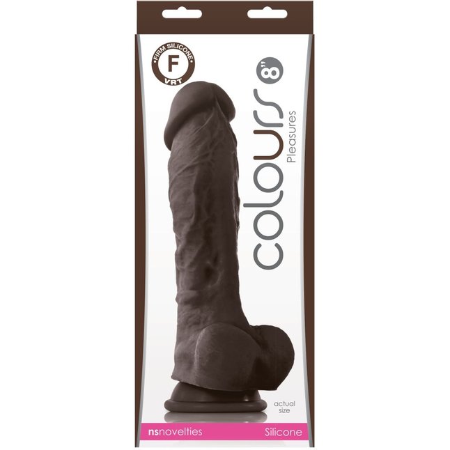 Коричневый фаллоимитатор на присоске 8 Dildo - 24,5 см - Colours. Фотография 2.