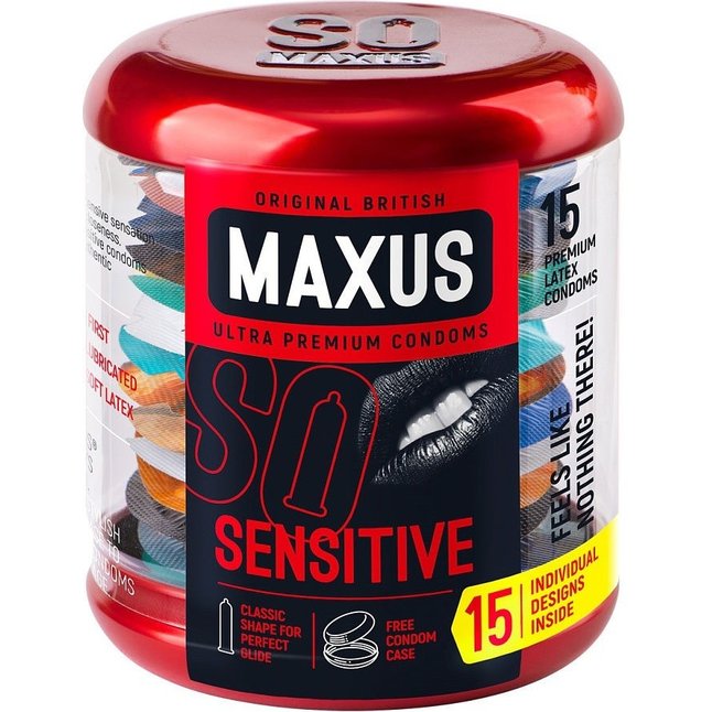 Ультратонкие презервативы MAXUS Sensitive - 15 шт