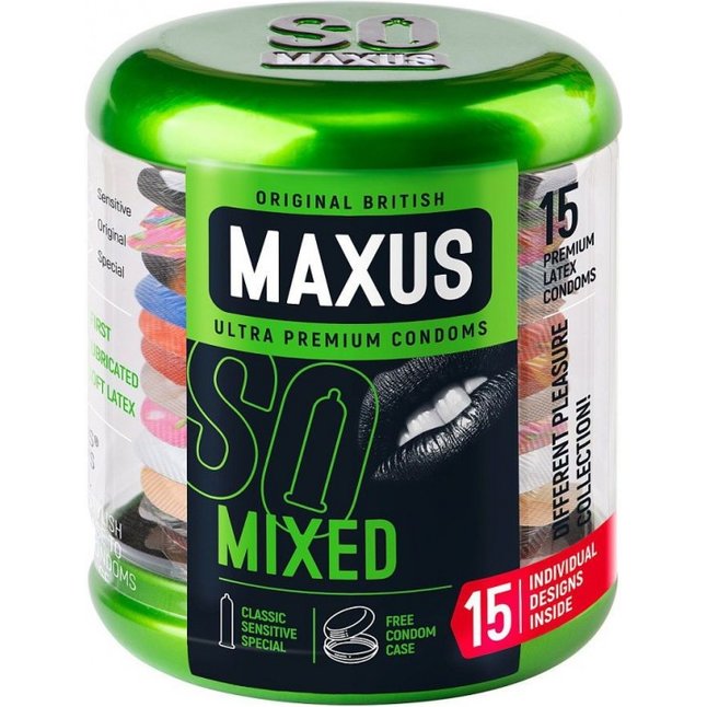 Презервативы MAXUS Mixed - 15 шт