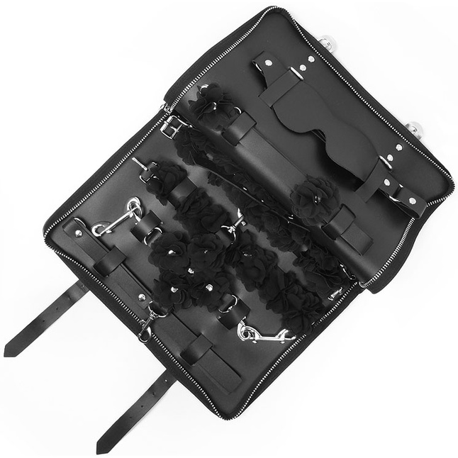 Стильный черный набор БДСМ в сумке - NOTABU. Фотография 4.