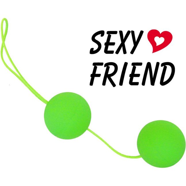 Зеленые вагинальные шарики BALLS на шнурке - SEXY FRIEND