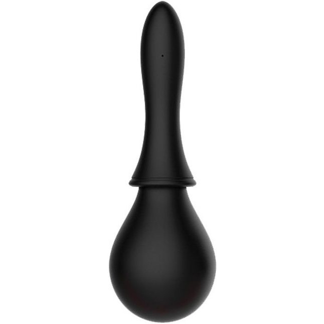 Чёрный силиконовый конический анальный душ - SEX EXPERT