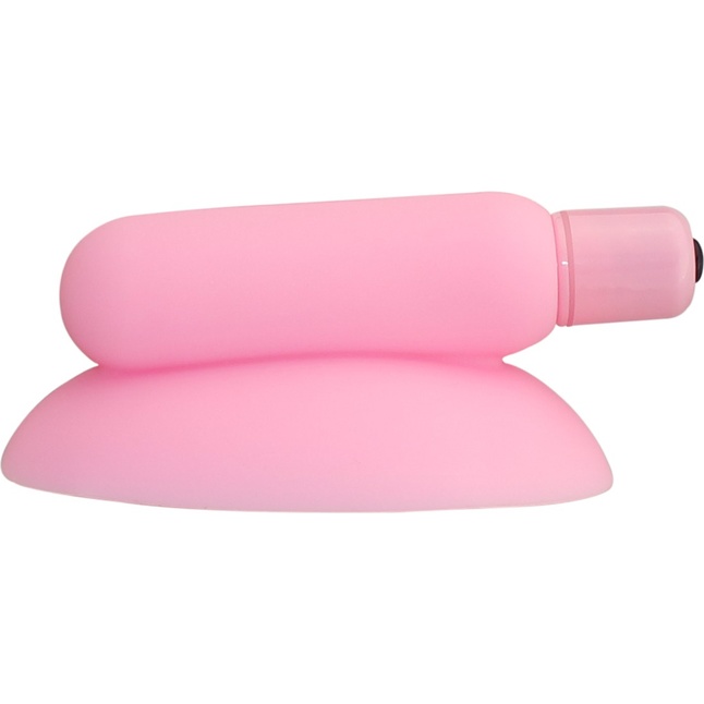 Розовая вакумная помпа для клитора Naughty Kiss. Фотография 2.