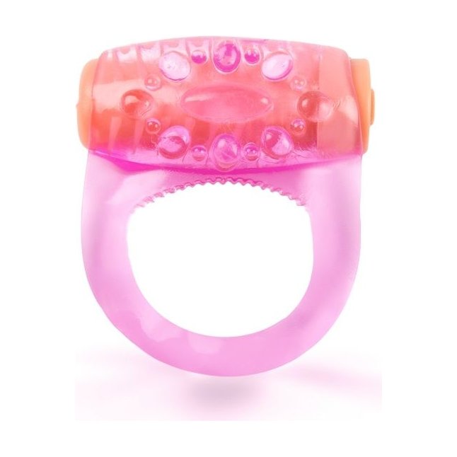 Розовое кольцо с вибропулей для усиления эрекции