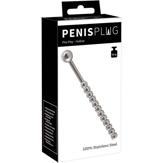 Серебристый уретральный стимулятор Penis Plug Piss Play - 14 см - You2Toys. Фотография 4.