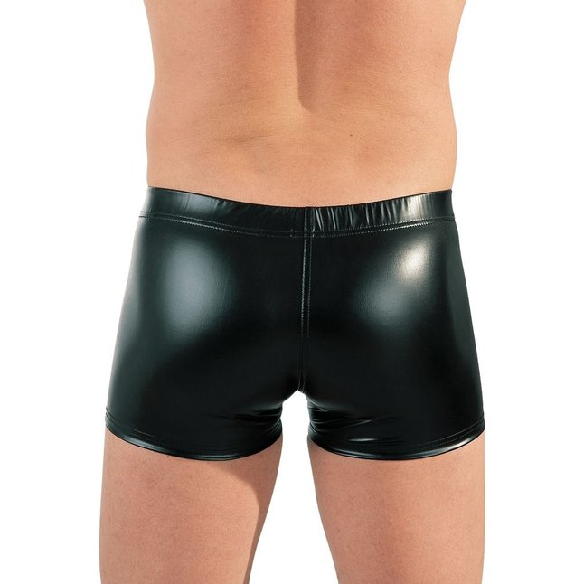 Мужские трусы-шорты из wet-look материала с эрекционным кольцом - Svenjoyment underwear. Фотография 3.