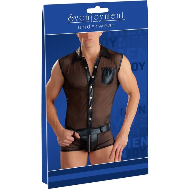 Сексуальный полупрозрачный комбинезон с кармашками - Svenjoyment underwear. Фотография 5.