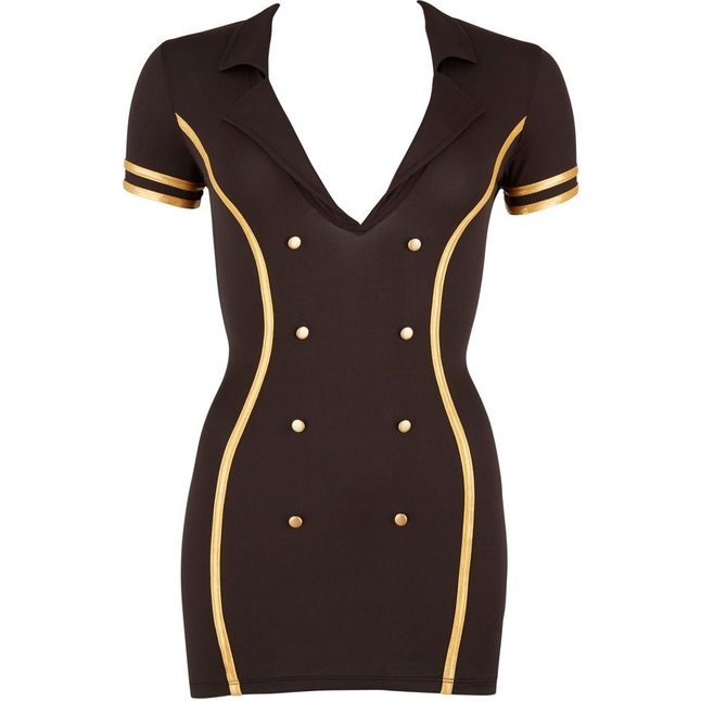 Черно-золотое платье стюардессы - Cottelli Collection. Фотография 3.