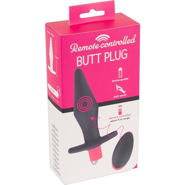 Темно-фиолетовая анальная пробка Remote Controlled Butt Plug - 14 см - You2Toys. Фотография 7.
