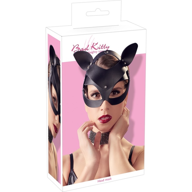 Маска на глаза с ушками Cat Mask Rhinestones - Bad Kitty. Фотография 6.