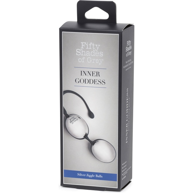 Серебристо-черные вагинальные шарики Inner Goddess Silver Jiggle Balls - Fifty Shades of Grey. Фотография 5.
