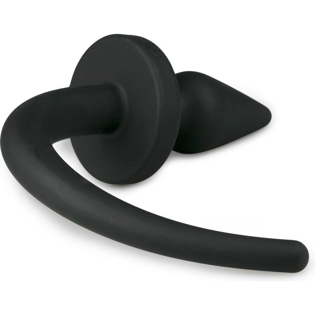 Черная пробка-конус Dog Tail Plug с хвостом - Fetish Collection. Фотография 2.