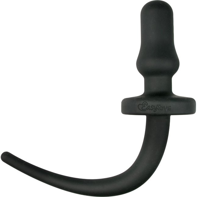 Черная анальная втулка Dog Tail Plug с хвостом - Fetish Collection