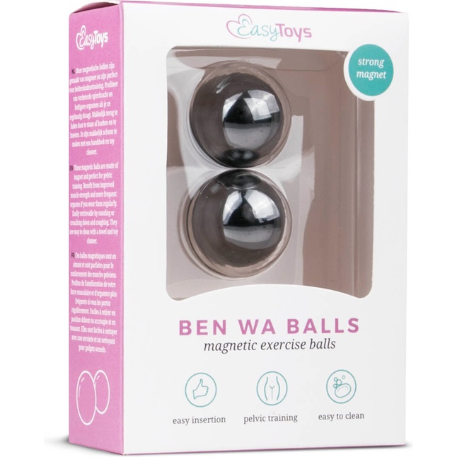 Темно-серые вагинальные шарики без сцепки Ben Wa Balls - Geisha Collection. Фотография 2.