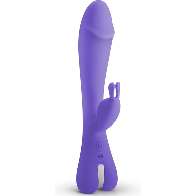 Фиолетовый вибратор-кролик Trix Rabbit Vibrator - 22,5 см - Good Vibes Only