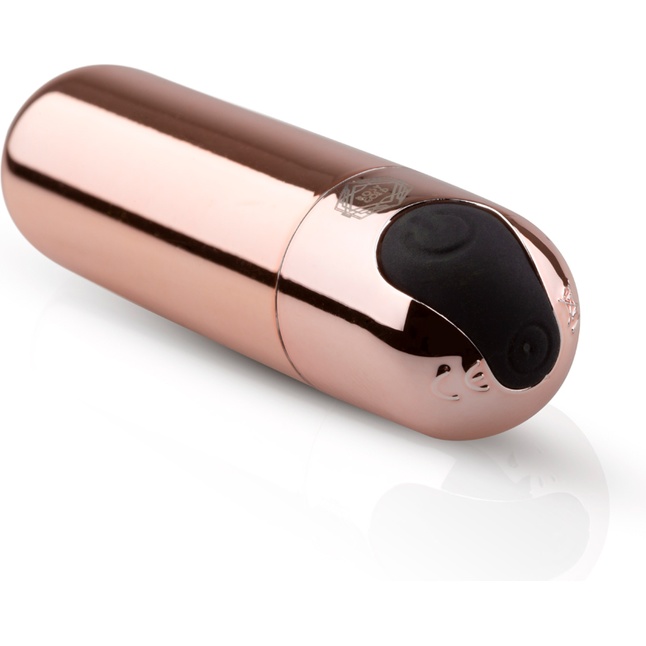 Золотистая вибропуля Rosy Gold Bullet Vibrator - 7,5 см - Rosy Gold. Фотография 3.