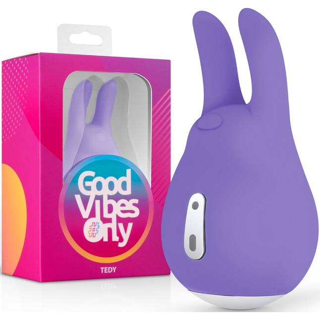 Фиолетовый клиторальный стимулятор Tedy - Good Vibes Only. Фотография 6.