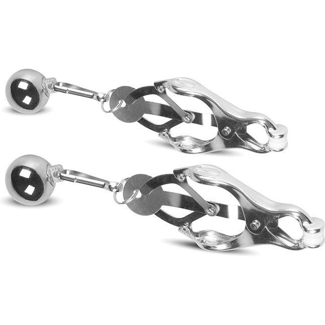 Зажимы на соски Easytoys TJapanese Clover Clamps With Weights - Fetish Collection. Фотография 2.