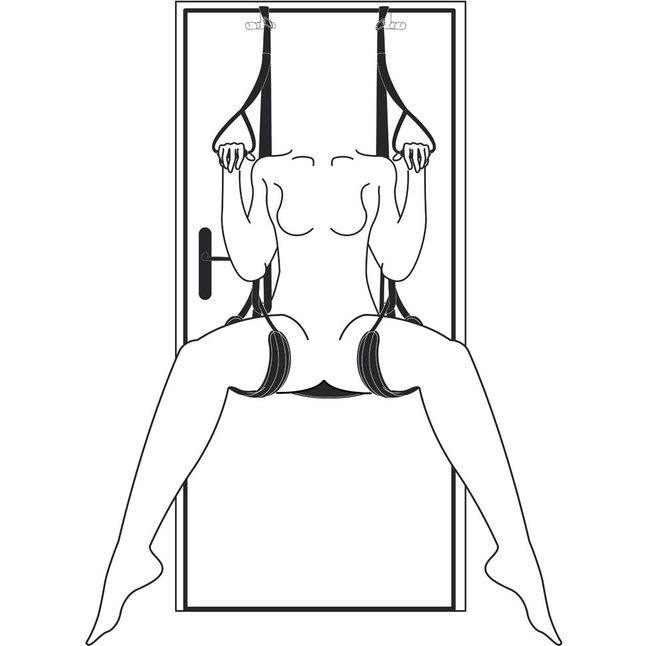 Секс-качели с фиксацией на двери Easytoys Leg Bum Support Over The Door Swing - Fetish Collection. Фотография 3.