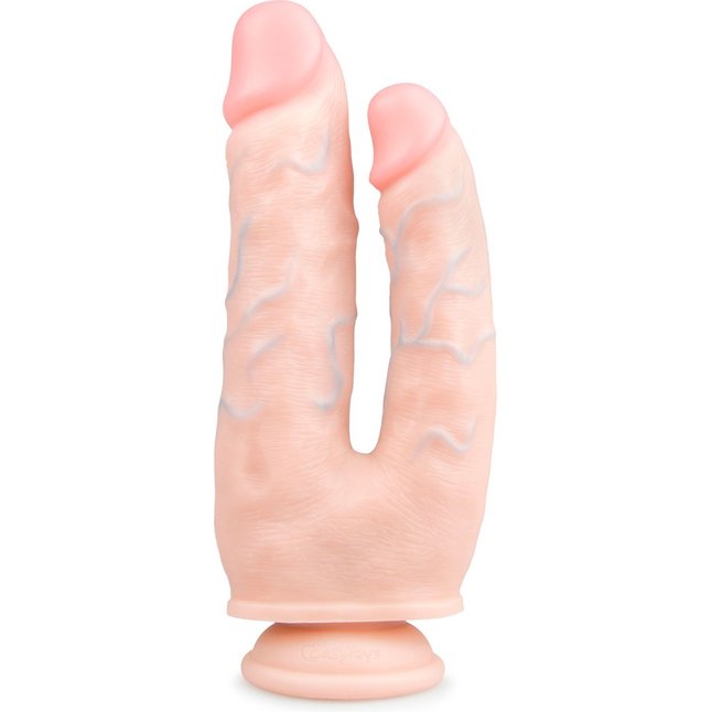 Телесный анально-вагинальный фаллоимитатор Easytoys Double Dildo - 25 см - Dildo Collection