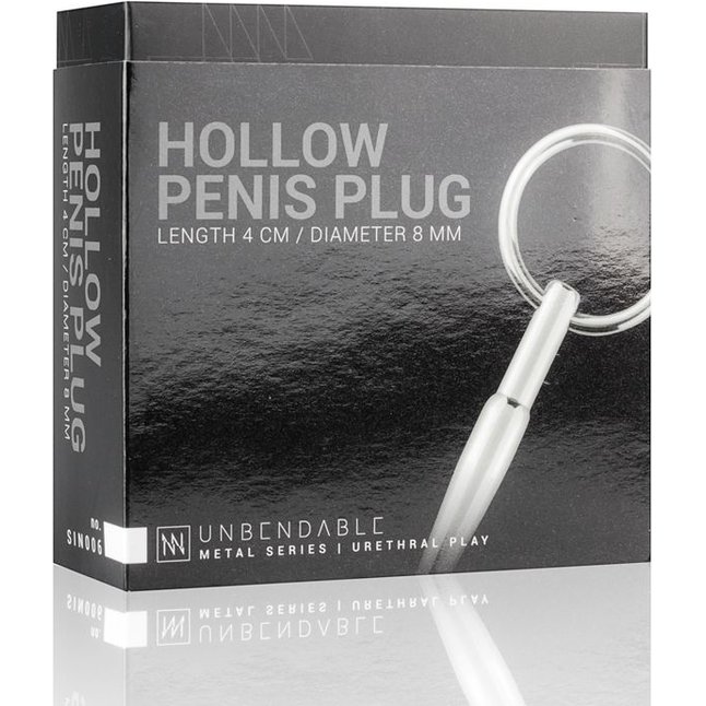 Уретральный стимулятор Sinner Hollow Metal Penis Plug - Sinner Gear Unbendable. Фотография 2.