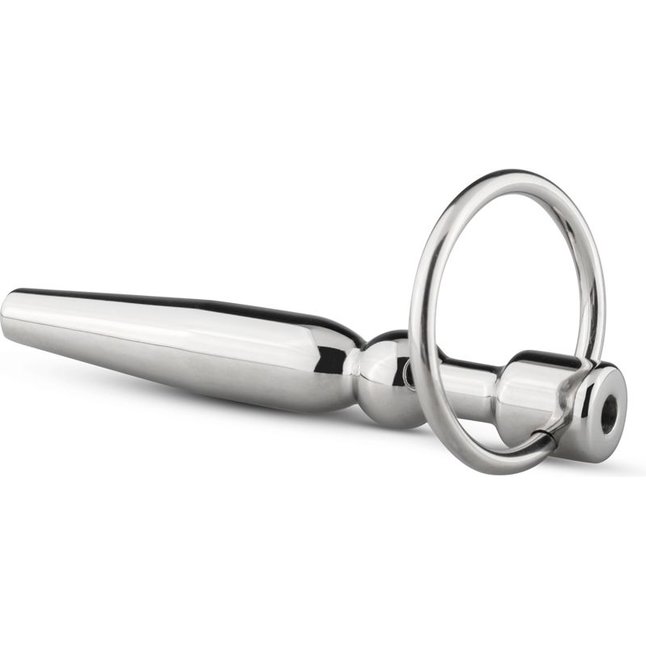 Уретральный стимулятор Sinner Hollow Penis Plug with Ring - 11 см - Sinner Gear Unbendable. Фотография 2.